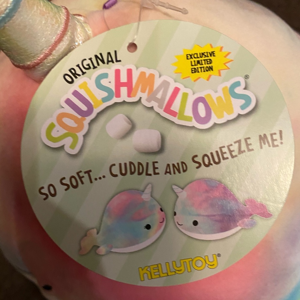 BNWT Exclusive limited edition tie dye Natalie the Narwhal Squishmallow - Picture 2 of 4